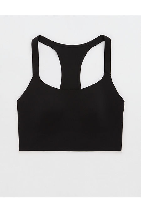 OFFLINE By Aerie Real Me Hold Up! Racerback Sports Bra Women's True Black M DD | Aerie