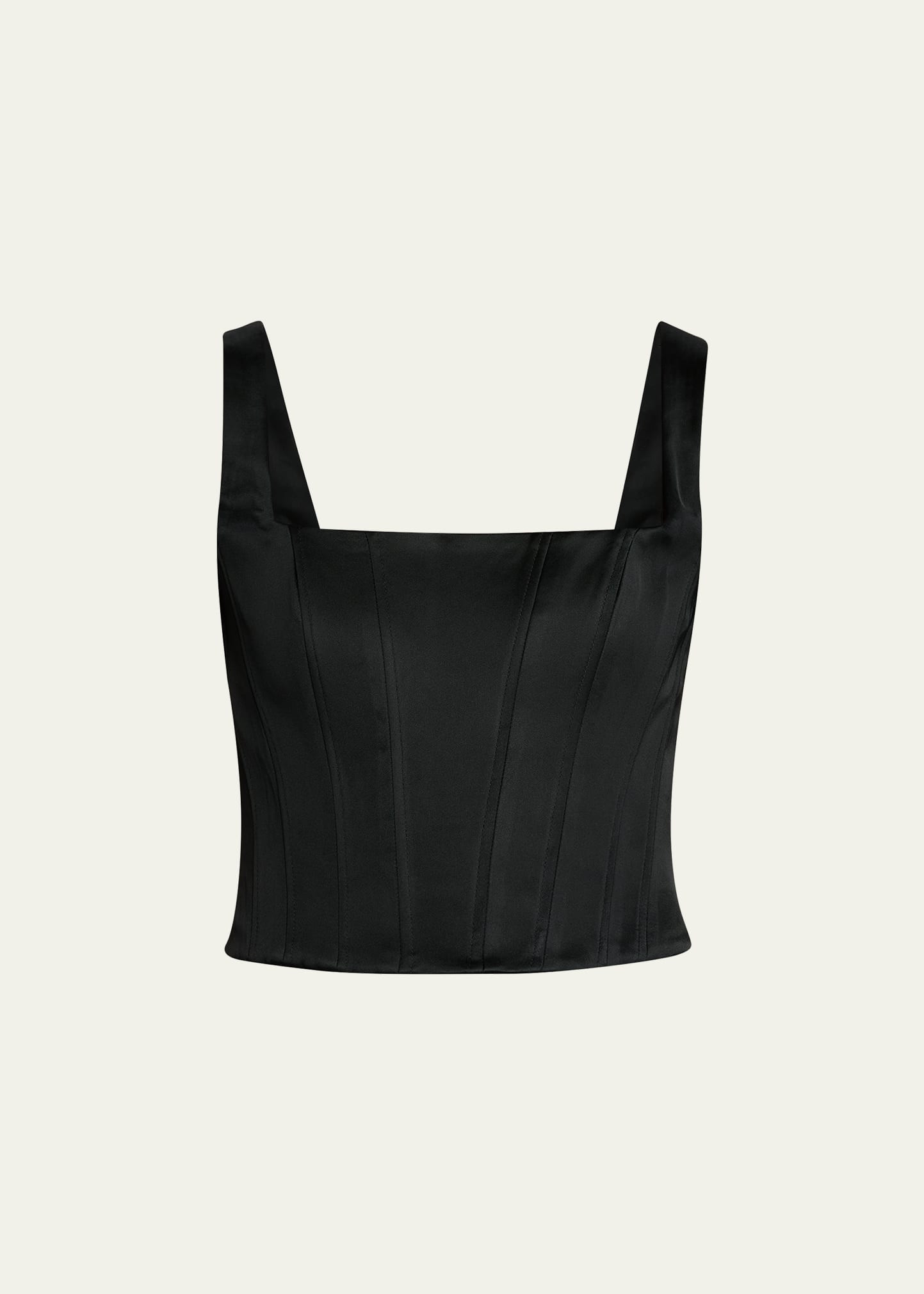 ALICE + OLIVIA Lilianna Satin Corset Top | Bergdorf Goodman