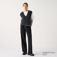 Uniqlo - Pleated Wide Trousers - Black - XL | UNIQLO (UK)