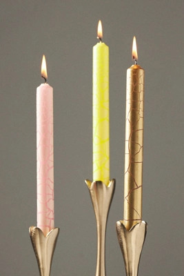 Pink Stories Wild Taper Candles, Set of 3 | Anthropologie (US)