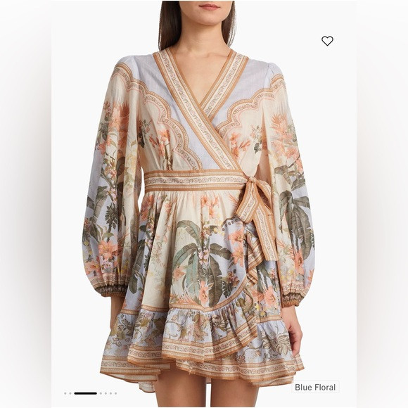 New Season S/S 25 Zimmermann Wylie Wrap Frill Mini-Dress | Poshmark