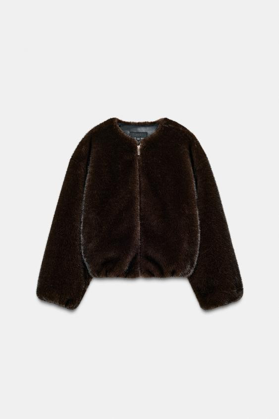 FAUX FUR BOMBER JACKET | Zara US