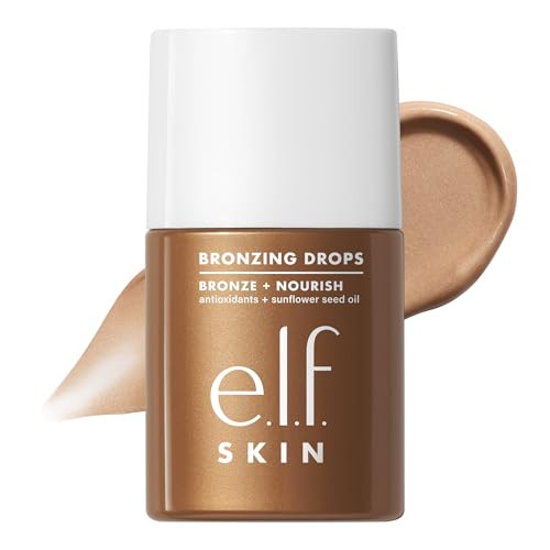 e.l.f. SKIN Bronzing Drops, Liquid Face Tinted Serum with Vitamin E & Sunflower Oil, Vegan & Cruelty-Free, Fair Gold | Amazon (US)