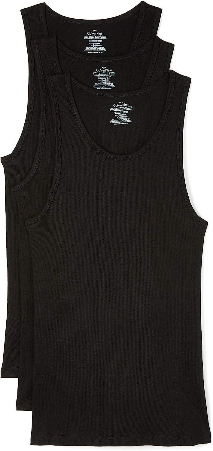 Calvin Klein Men's Cotton Classics Multipack Tanks | Amazon (US)