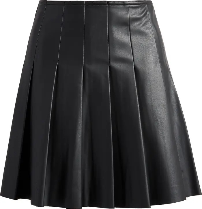 Topshop Pleated Faux Leather Miniskirt | Nordstrom | Nordstrom