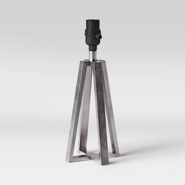 Linear Small Lamp Base Silver - Threshold™ | Target