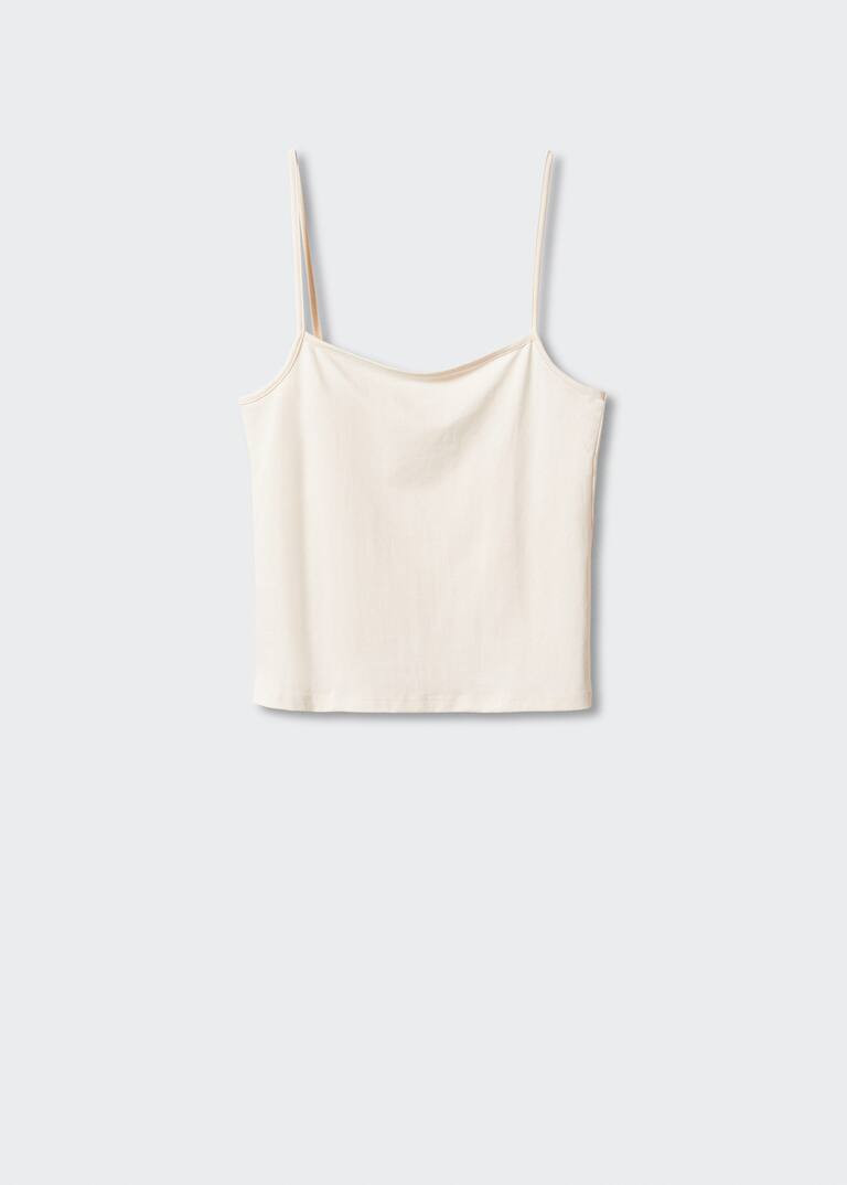 Spaghetti strap top -  Women | Mango USA | MANGO (US)