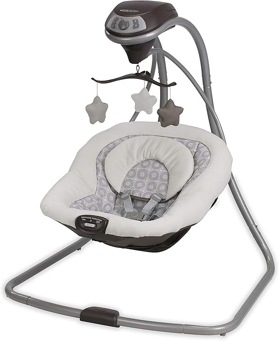 Graco Simple Sway Baby Swing, Side‑to‑Side Sway, Infant Swing with 6 Speeds, Vibration, Abbin... | Amazon (US)