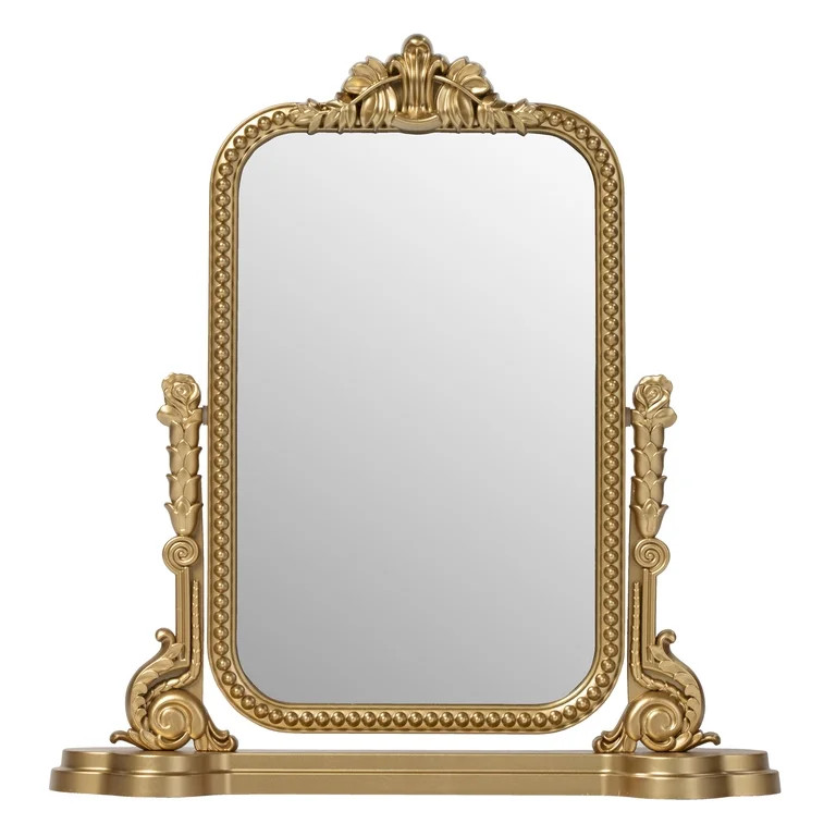 Mainstays Ornate Tilting Gold Tabletop Mirror | Walmart (US)