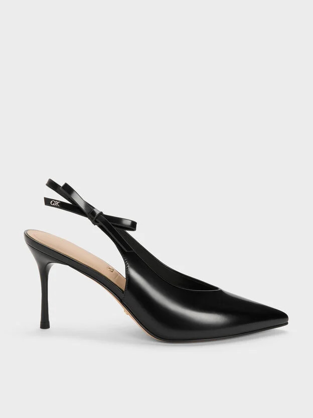 Black Box Anastasia Leather Slingback Pumps | CHARLES & KEITH | Charles & Keith AU