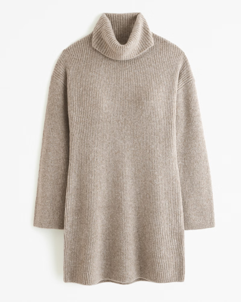 Long-Sleeve Turtleneck Mini Sweater Dress | Abercrombie & Fitch (US)
