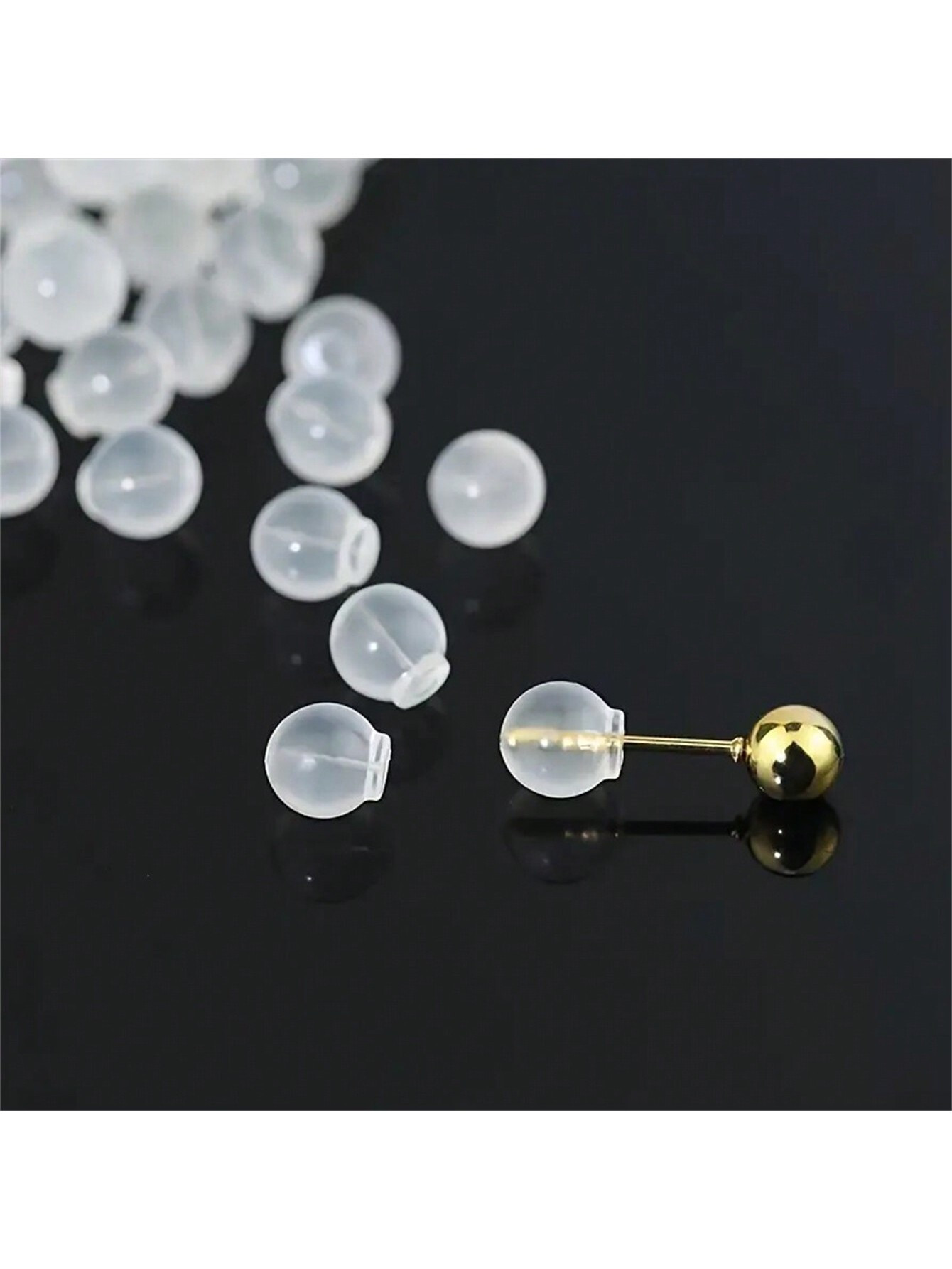 Trends20pcs Comfort Impenetrable Soft Safety Earring Backs Earrings Pin Backs, Soft Clear Earring... | SHEIN