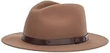 Brixton Men's Messer Medium Brim Felt Fedora HAT, Tobacco, S | Amazon (US)