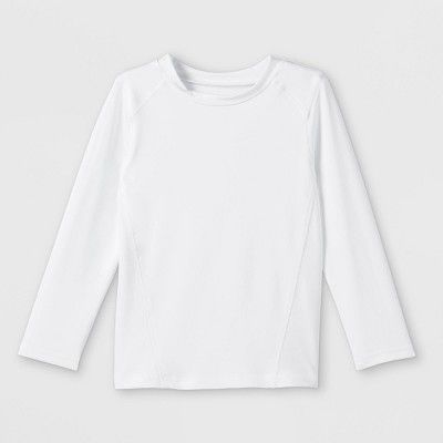 Toddler Boys' Solid Long Sleeve Rash Guard - Cat & Jack™ White | Target