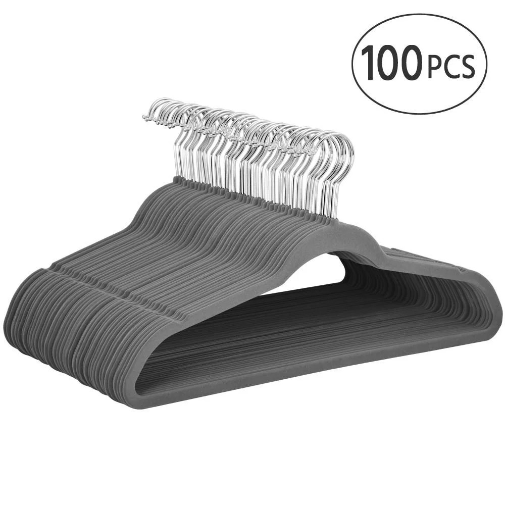 Santos Velvet Non-Slip Hanger with 360° Swivel Hook (Set of 100) | Wayfair North America