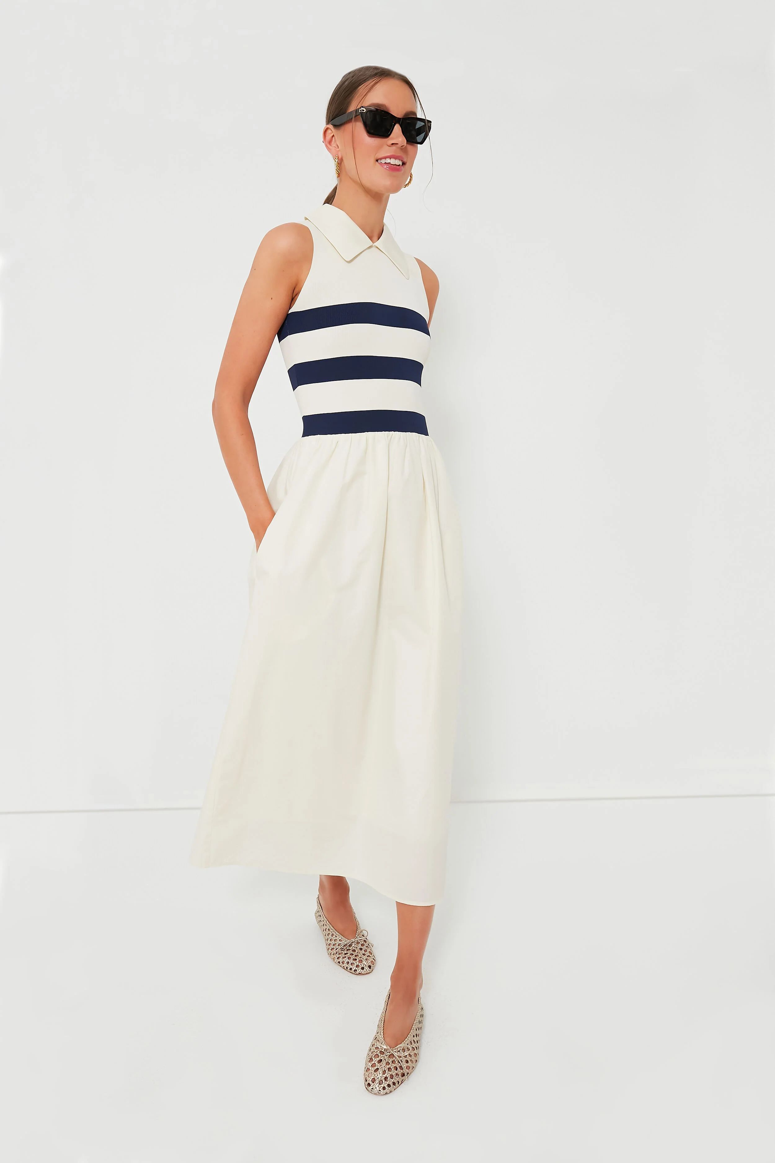 Ivory Stripe Marina Dress | Tuckernuck (US)