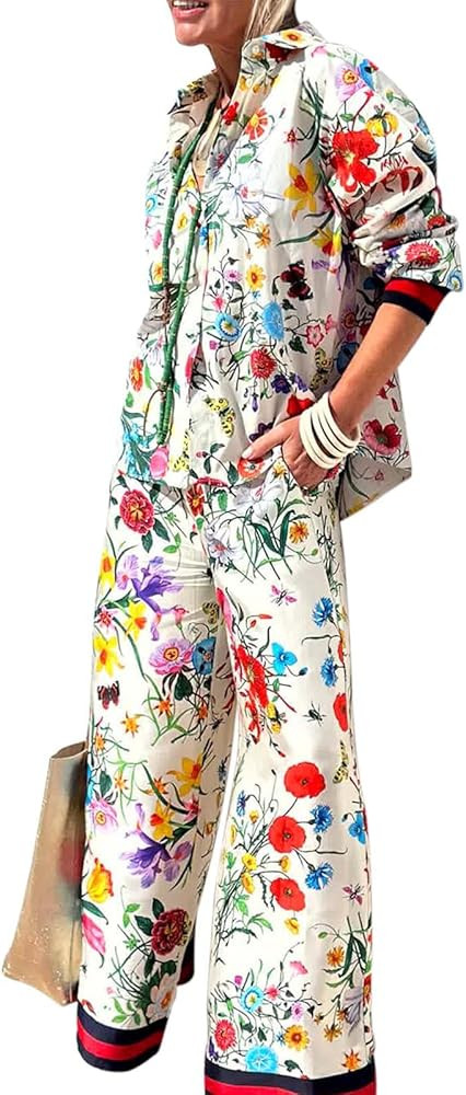 LILTWIST Graffiti Pants Sets for Women Pajama Set Matching Beach Set | Amazon (US)