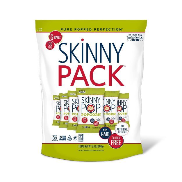 SkinnyPop Original Popcorn Skinny Pack - 6ct - 3.9oz | Target