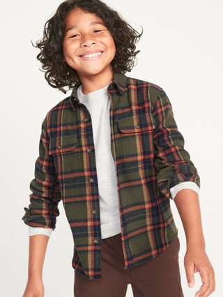 Plaid Flannel Utility Pocket Shirt for Boys | Old Navy (US)