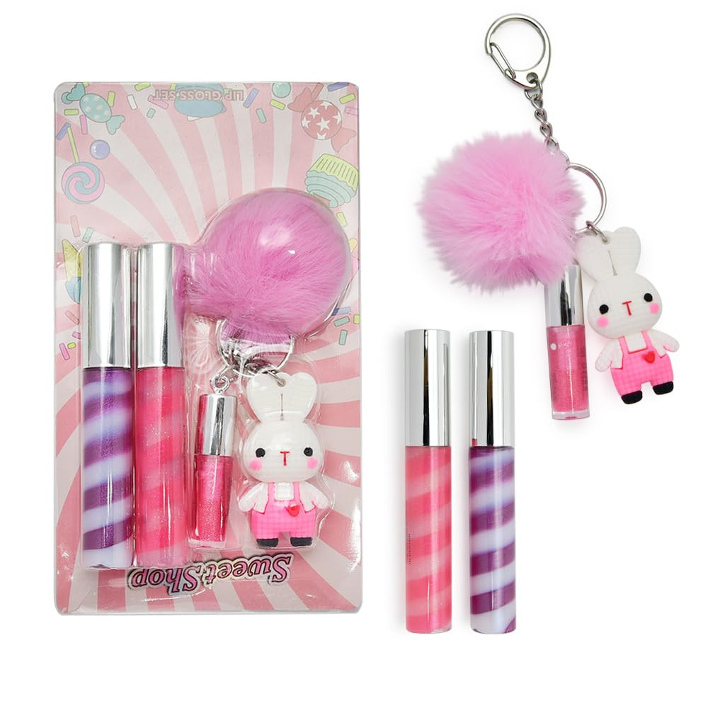 IBI Keychain Lip Glosses Set, Girls Party Favor Including 3Pcs Assorted Flavors Moisturizing Shim... | Amazon (US)