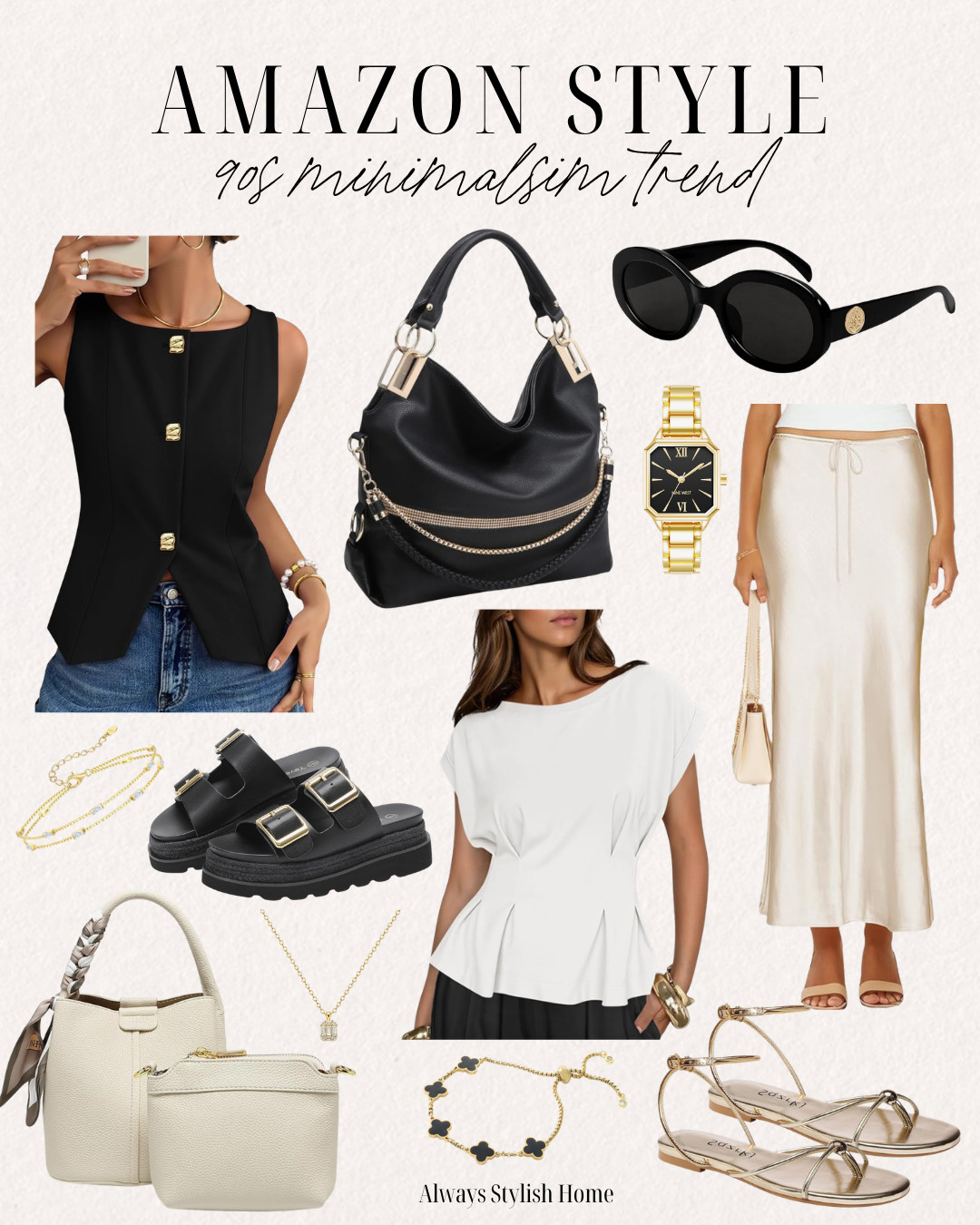 Amazon 90s minimalist fashion finds that are effortlessly cool and timeless. Think sleek basics, slip dresses, neutral tones, straight-leg denim, and simple silhouettes that give that clean, model-off-duty look. These Amazon fashion finds are perfect if you love minimal style, capsule wardrobe pieces, and 90s-inspired outfits that are easy to mix and match.
#amazonfashionfinds #90sminimalstyle #minimalistfashion #amazonsyle #capsulewardrobe #neutraloutfits #modeloffduty #90sfashiontrends #effortlessstyle #ltkfashion 

 #LTKgrwm #LTKootd #LTKSeasonal