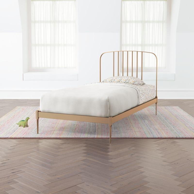 Larkin Gold Bed Frame | Crate & Kids | Crate & Barrel