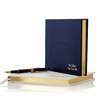 Leather Guest Book | Mark and Graham