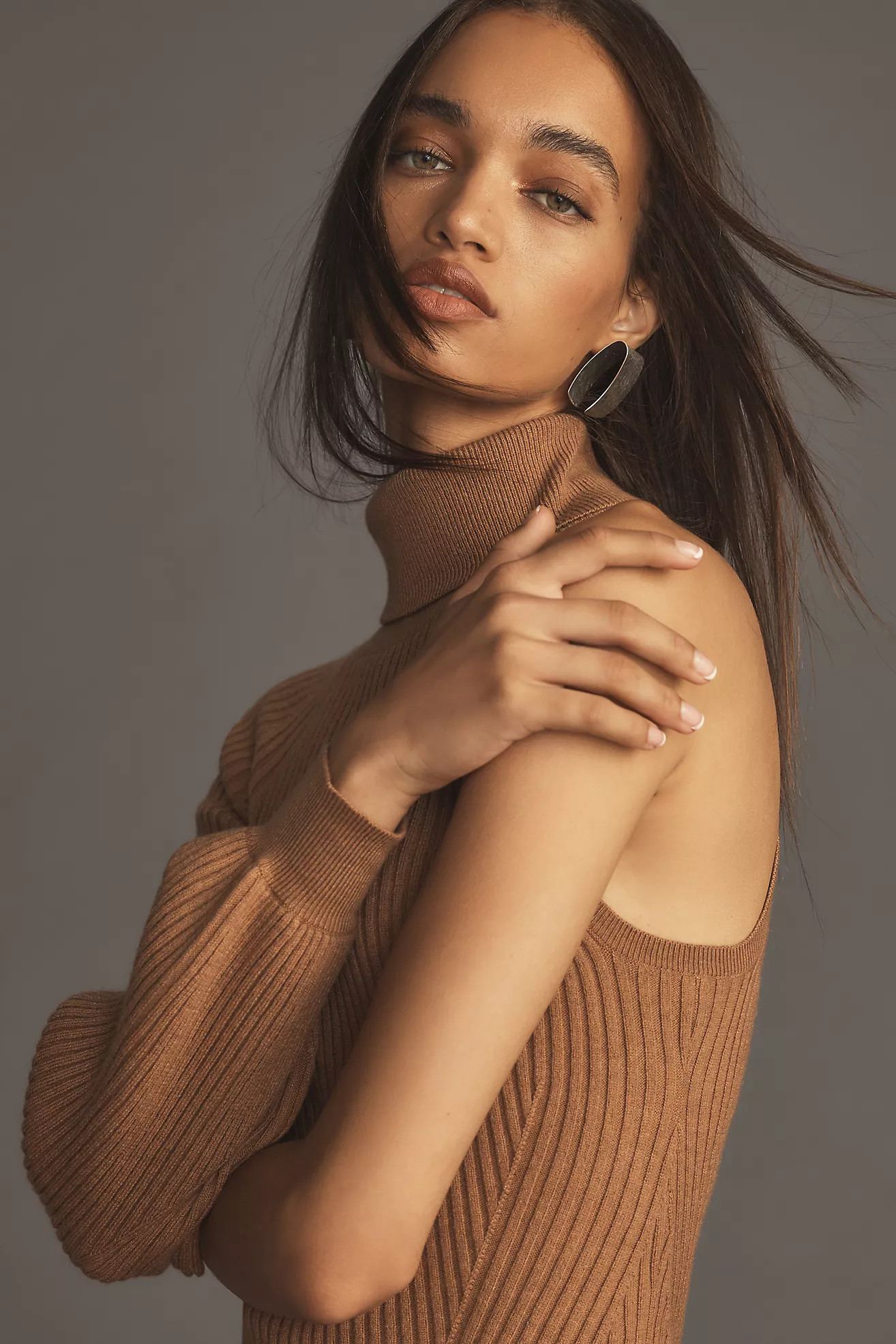 By Anthropologie Asymmetrical Slim Sweater Mini Dress | Anthropologie (US)