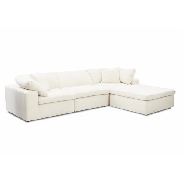 Ramona 133" Wide Right Hand Facing Stationary Sectional with Ottoman | Wayfair North America
