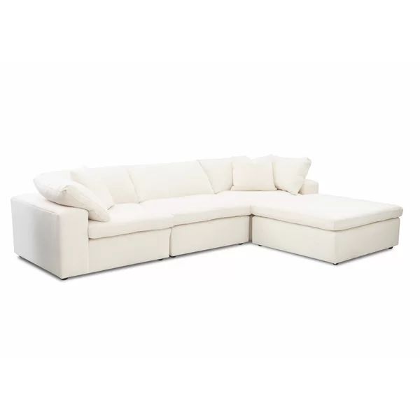 Ramona 133" Wide Right Hand Facing Stationary Sectional with Ottoman | Wayfair North America