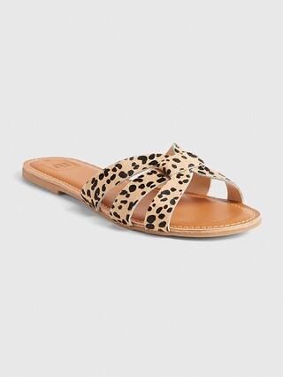 Leather Slide Sandals | Gap US