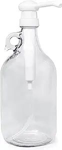 SHVEESY Half Gallon Jug with Pump Dispenser – 64-Ounce Half Gallon Bottle – Glass Pump Bottle... | Amazon (US)