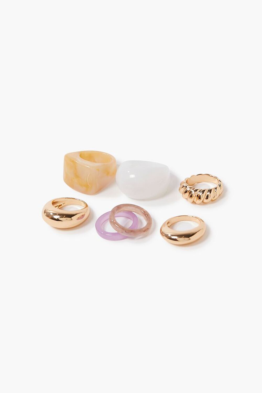Twisted & Marble Ring Set | Forever 21 | Forever 21 (US)