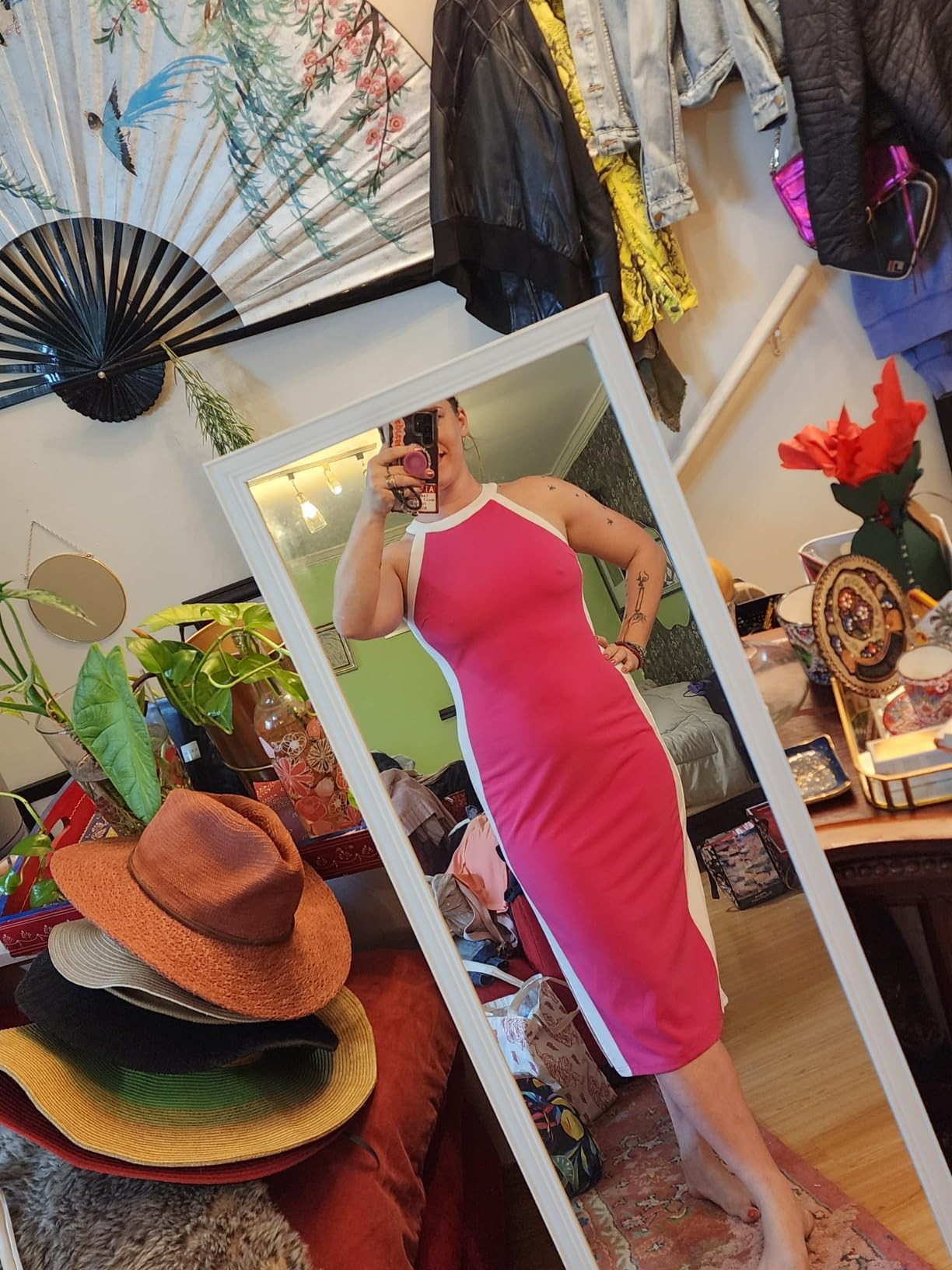 ZESICA Women's Summer Bodycon Midi Dress Crew Neck Sleeveless Side Slit Slim Sexy Knit Tank Dress... | Amazon (US)