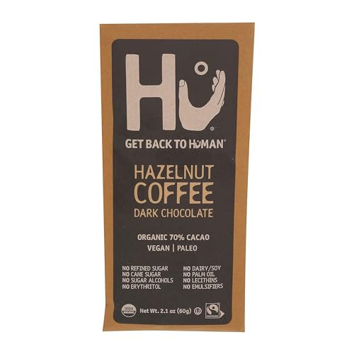 HU KITCHEN Organic Hazelnut Coffee Dark Chocolate Bar, 2.1 OZ | Amazon (US)