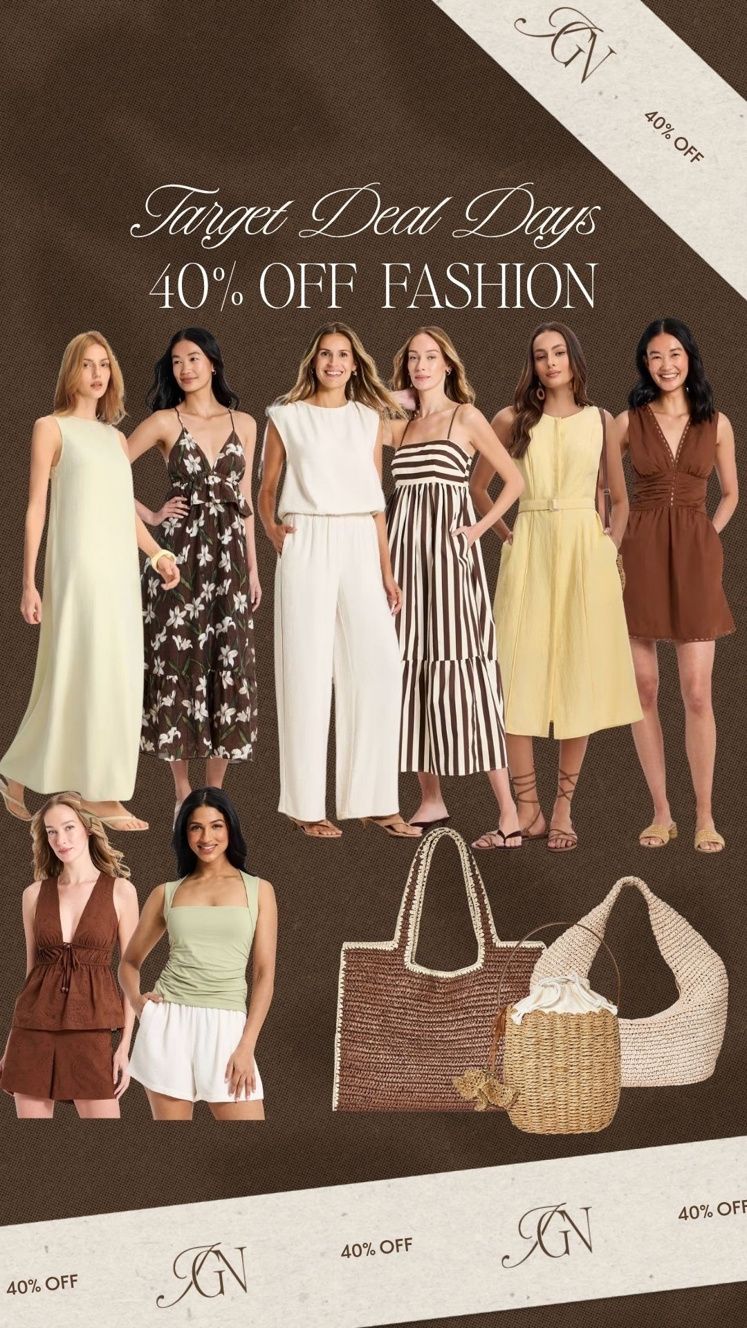 40% off Target fashion finds 🤎 

#target #dealdays #summerfashion #vacation #resortwear #strawbags #maxidress #dress #summerdress #linen #tops #dealalert #salealert #targetstyle #targetfashion

#LTKSaleAlert #LTKSeasonal #LTKootd