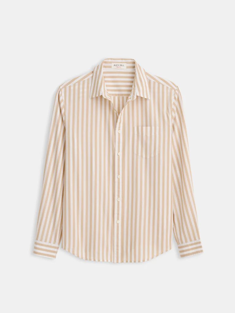 Mill Shirt in Wide Striped Cotton Poplin | Alex Mill