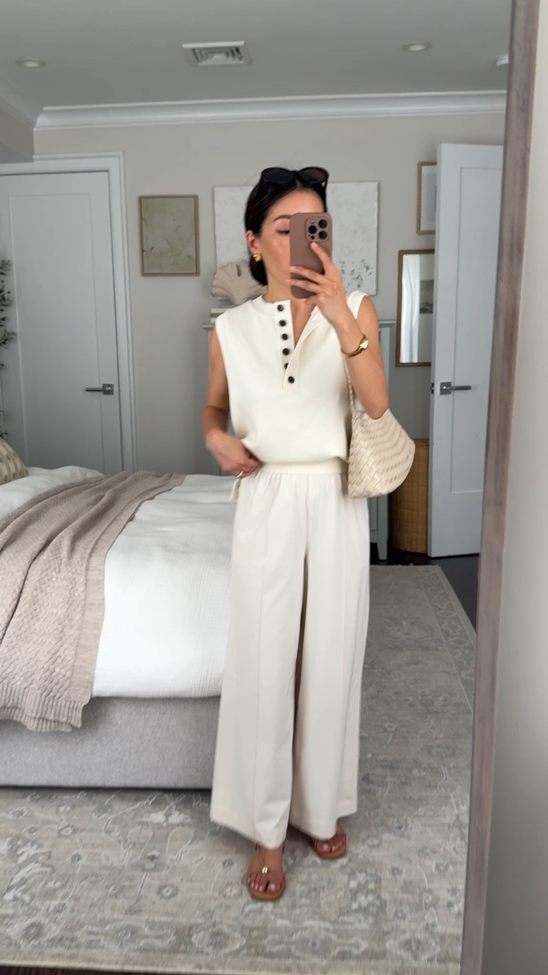 Not a matching set but so cute together. Size info below! 
• Doublesoft tank xxs. The Gracee linked below is also wonderful for petites 
• Breezily wide leg pant XXS in the 25” crop length - TTS, 11” high rise, 12.25” across waist. very light, airy, machine washable.
• Loeffler Randall sandals 5.5 took my bigger half
• Anthropologie bag 

Summer hot weather travel, Lululemon , busy mom style, petite friendly airport travel pants, athleisure, errands

#LTKmomlife #LTKPetite #LTKTravel #LTKTravel #LTKPetite #LTKootd