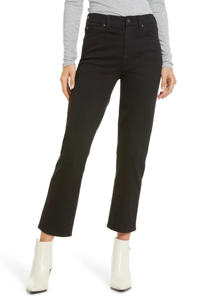 High Waist Ankle Straight Leg Jeans | Nordstrom