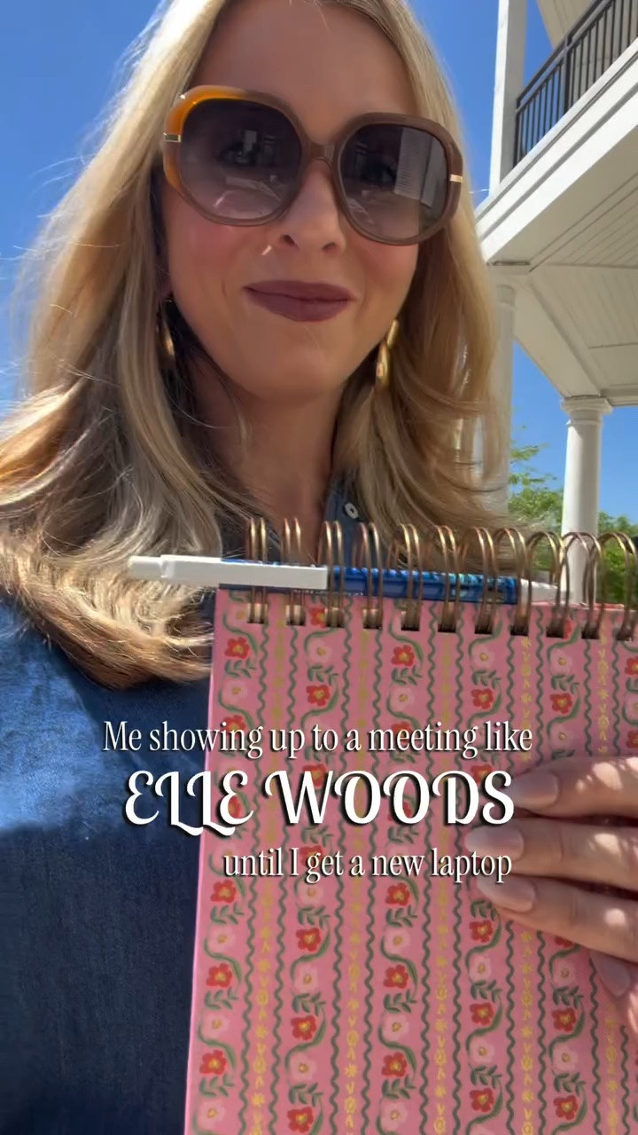 Trying to look professional while my entire vibe says “Elle Woods with a Pinterest board.” 💼💗 all I’m missing is the poof on my pen 😂 waiting on a laptop….what like it’s hard?

#ElleWoodsEnergy
#MillennialStyle
#MomStyle
#ClassicStyle
#WomenWithStyle
