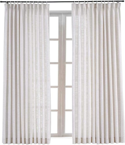 Click for more info about TWOPAGES 100 W x 102 L inch Pinch Pleat Darkening Drape Faux Linen Curtain Drapery Panel for Livi...