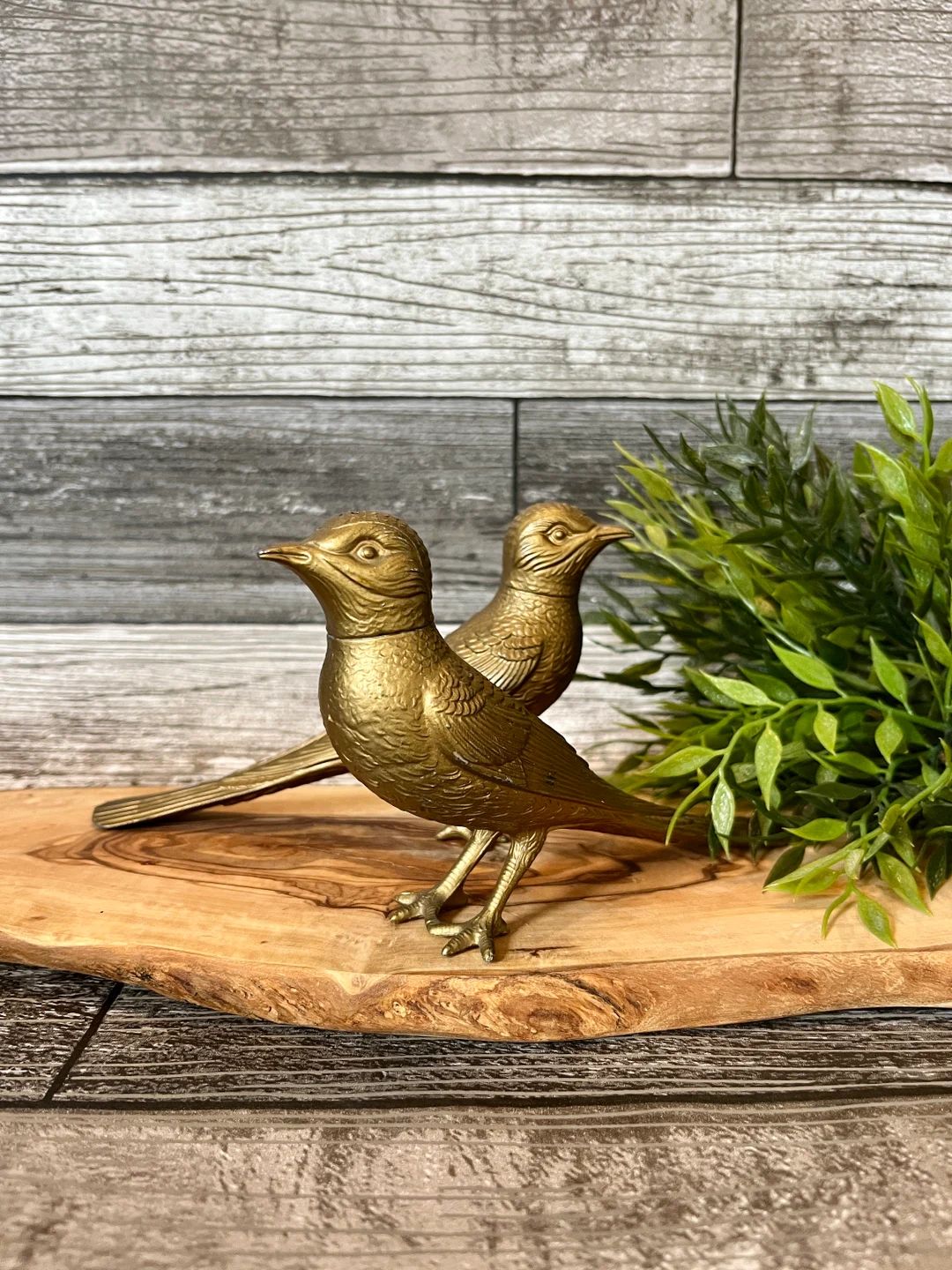 Brass Bird Salt and Pepper Shakers Vintage | Etsy (US)