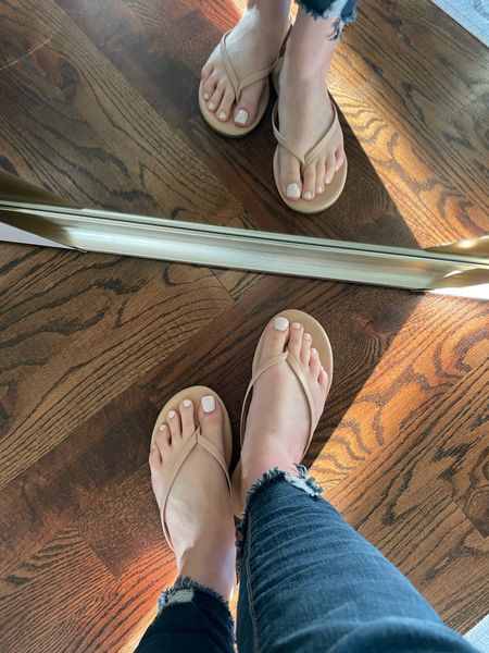 Wearing a 7w I am a true size Womens 7.5 and these fit PERFECT!  The most comfortable flip flops. I got these last year and they still lol brand new! 

Flip flops / Walmart / tkees/ Lily nudes / nude beach / memory foam / sandals / Womens sandals / minimalist / Sunkissed / pout / Walmart fashion / spring break / summer / beach / pool / vacation 

#LTKswim #LTKshoecrush #LTKtravel