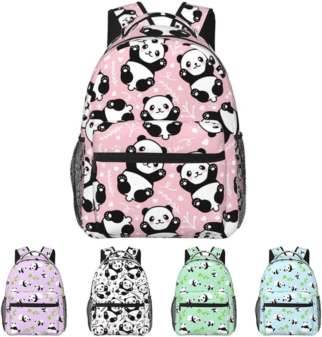 Yuvinw Cute Panda Backpack 17 Inch,Travel Backpacks Casual Daypack, Laptop Backpack For Women Men... | Amazon (US)