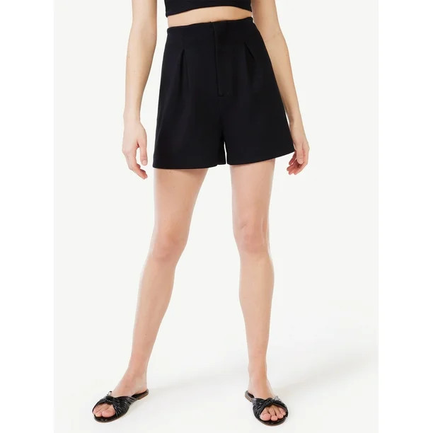 Scoop Women's Pleated Scuba Shorts | Walmart (US)