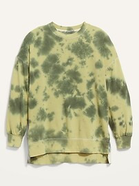 Vintage Long-Sleeve Garment-Dyed French-Terry Tunic Sweatshirt for Women | Old Navy (US)