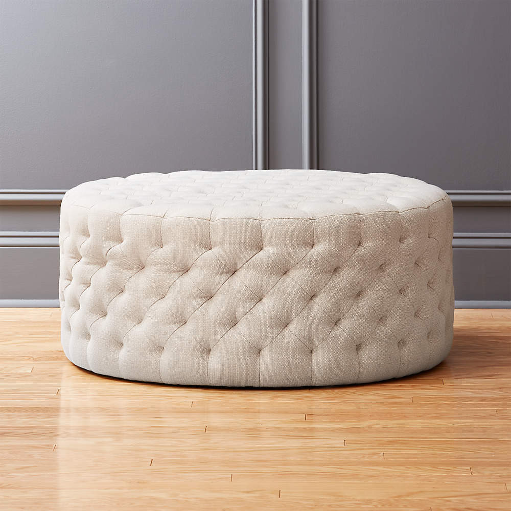 Tufted Ottoman + Reviews | CB2 | CB2