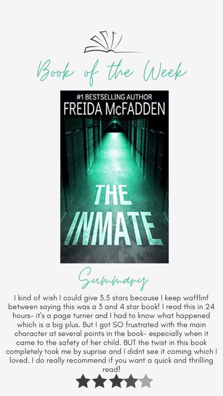 Book Review: the Inmate by Freida McFadden. 

#LTKFind
