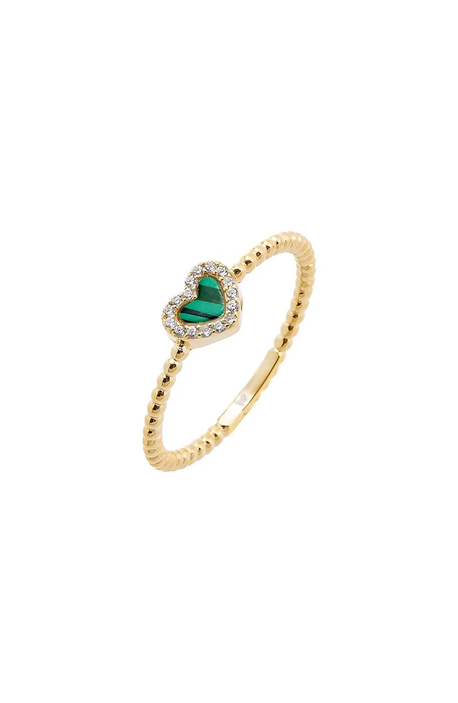 BY ADINA EDEN Pave Colored Gemstone Beaded Ring | Nordstrom | Nordstrom