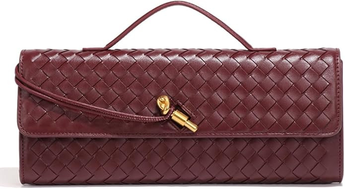 Suede Woven Evening Clutch Purses Women Crossbody Shoulder Hobo Handbag | Amazon (US)